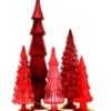 Cody Foster New! Red Candy Glass Trees, Large