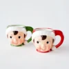 One Hundred 80 Degrees Retro Elf Mugs, Set Of 2 New!