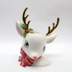 TheHolidayBarn.com Retro Reindeer Vase