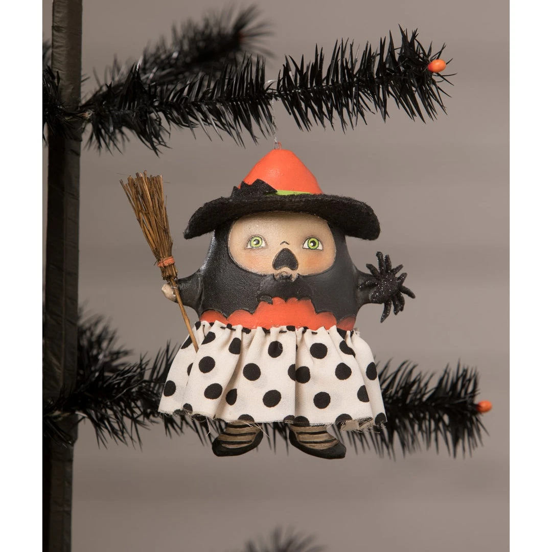Bethany Lowe Startled Stella Witch Ornament New! 3 Bethany Lowe Startled Stella Witch Ornament New!