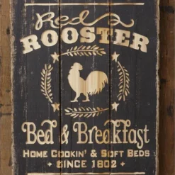 Audrey's Red Rooster Bed & Breakfast Sign, 30