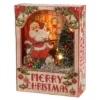 Raz Retro Santa Lighted Shadowbox New!