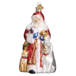 Old World Christmas Santa's Furry Friends Ornament