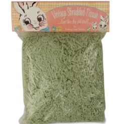 Bethany Lowe Green Shredded Tissue Paper Easter Grass