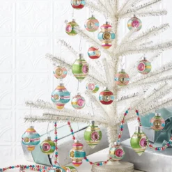 Raz New! Silver Tinsel Tree, 36