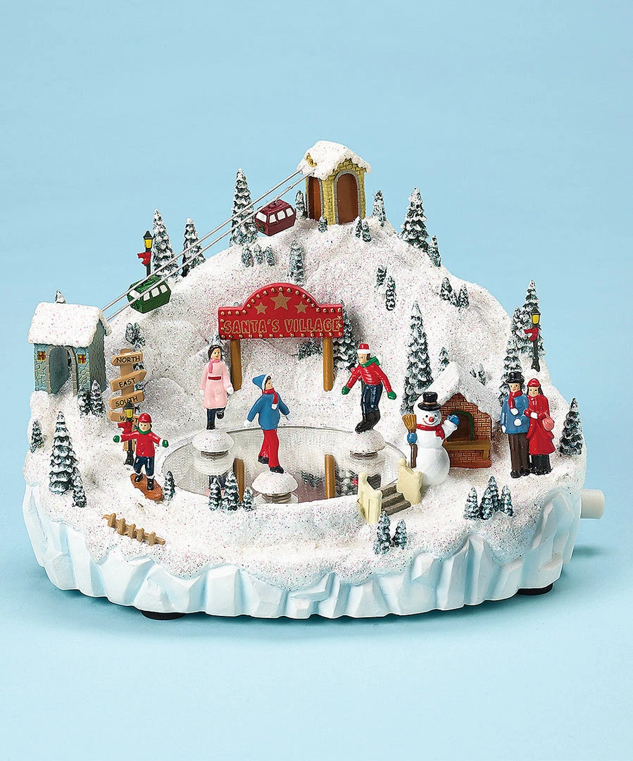 The Holiday Barn Skating Pond Music Box Christmas Music Boxes 3 The Holiday Barn Skating Pond Music Box Christmas Music Boxes