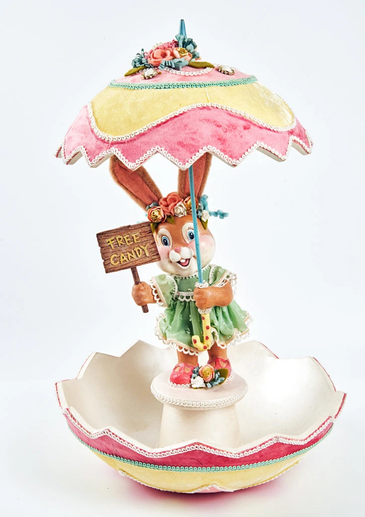 Katherine's Collection New! Spring Showers Bunny With Umbrella Candy Dish 3 Katherine's Collection New! Spring Showers Bunny With Umbrella Candy Dish