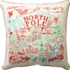Primitives By Kathy This Way To The North Pole Pillow New! 1 Primitives By Kathy This Way To The North Pole Pillow New!