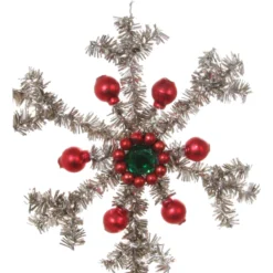 ShiShi Tinsel Snowflake With Glass Beads New!