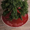Primitives By Kathy Velvet Merry Christmas Tree Skirt With Pom Poms 1 Primitives By Kathy Velvet Merry Christmas Tree Skirt With Pom Poms
