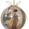 ShiShi Victorian Christmas Decoupage Ball Ornament, Christmas Wish