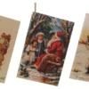 ShiShi Victorian Christmas Santa Card Ornaments