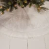 Bethany Lowe Winter Snowflake Tree Skirt, Faux Fur New!