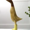 Dcuk Wooden Duck With Yellow Welly Boots, Large 1 Dcuk Wooden Duck With Yellow Welly Boots, Large