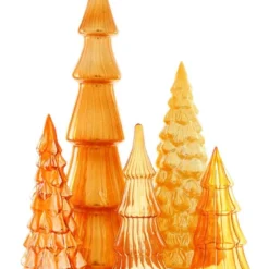 Cody Foster Yellow Orange Candy Glass Trees, Large New!